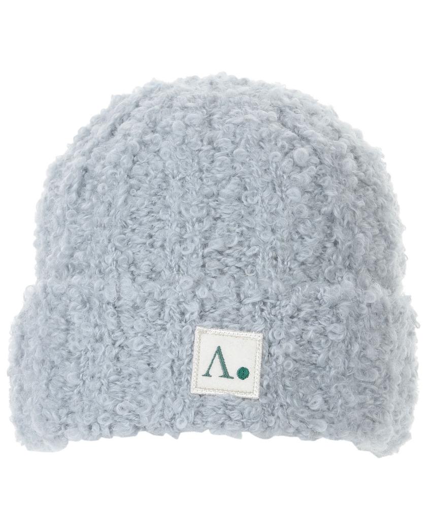 THE-ABON Soft Curly Beanie Sky Blue