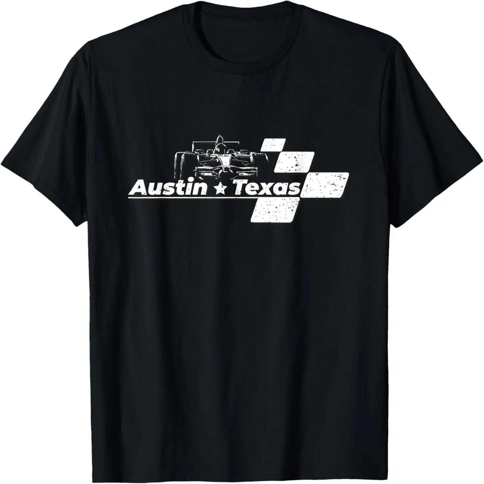

Vintage Checkered Racing Flag Austin Texas Race Car T-Shirt XXXXXL