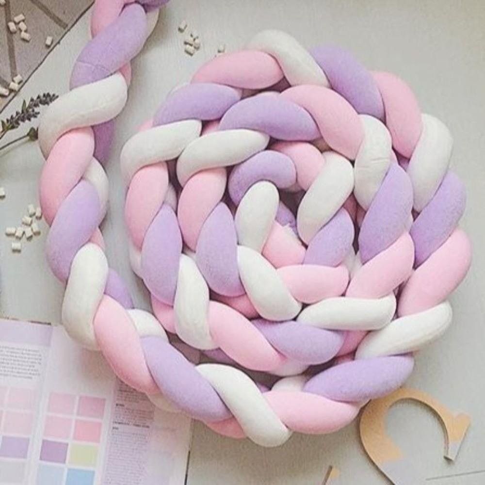 Handmade Bed Bumper Soft Plush Braided Pillow Baby Crib Bumper Crib Protector Baby Bed