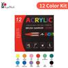 12/24/36/48 Color Acrylic Paint Pen Markers Brush Tip Paint Marker For Rock Painting Wood Canvas Stone Graffiti Gift DIY Craft