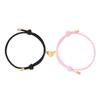 Gold Heart Magnet Milan Couple Bracelet Set Unisex Matching Bangles Jewelry