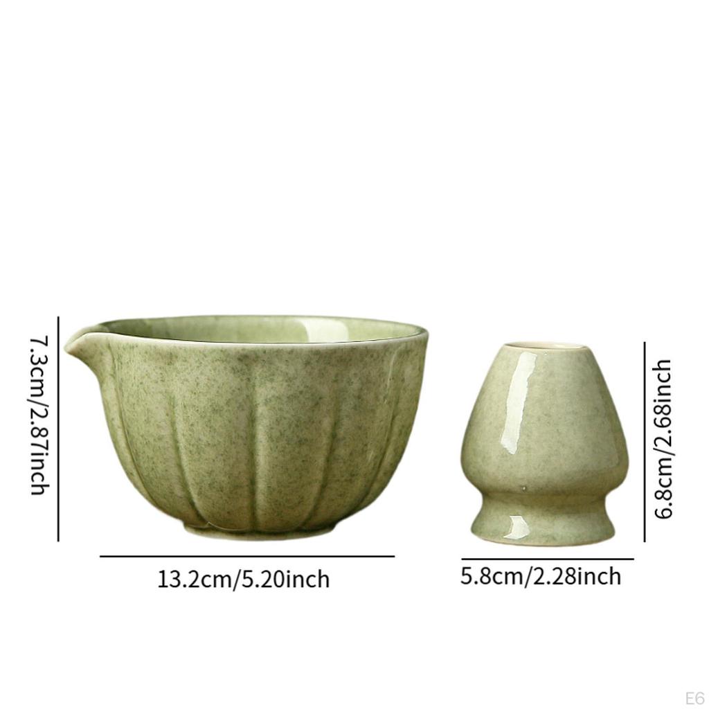 Ceramic Matcha Bowl Porcelain Mixing Container Green Tea Cup for Lovers