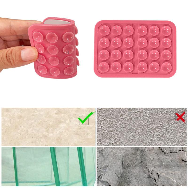 Strong Grip Phone Holder Adhesive Silicone Suction Phone Case Mount Anti-Slip Hands-Free Sticky Cell Phone Grip Stands