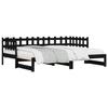 VidaXL Lit coulissant Noir 2x(80x200) cm Bois de pin massif 840387