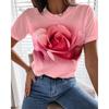 Women's T-shirt Summer Fashion Short Sleeve Tees Tops 3D Print O-Neck Casual T Shirt for Women's Funny Clothes for Sexy Girl Top
