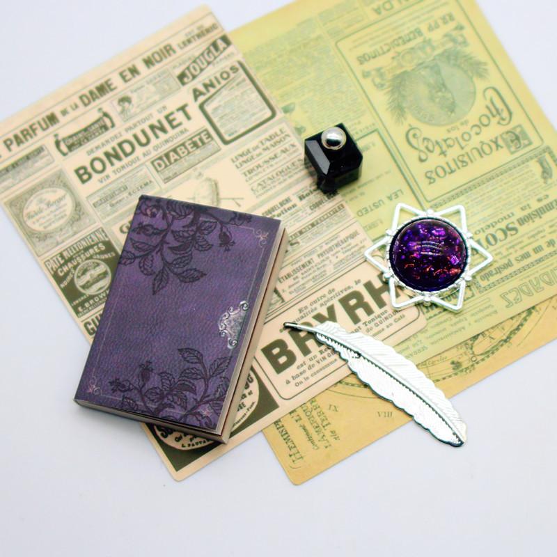 Miniatures Retro Books Model  Dollhouse Study Room Decoration Toys Dolls House Micro Scene Construction Props