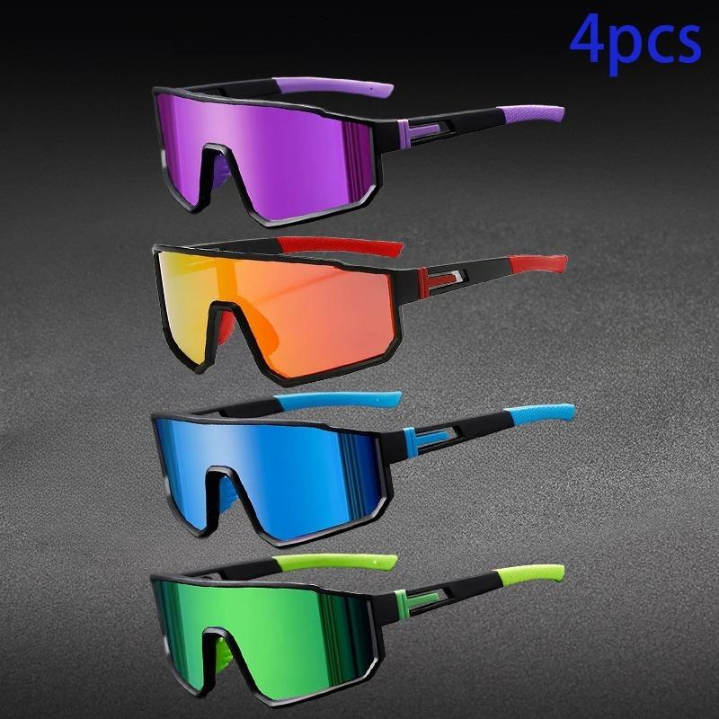 4 szt. Okulary rowerowe i sportowe Trwałe i lekkie oprawki Odpowiednie do wędkowania i noszenia na co dzień Neutralne okulary codzienne do noszenia na zewnątrz