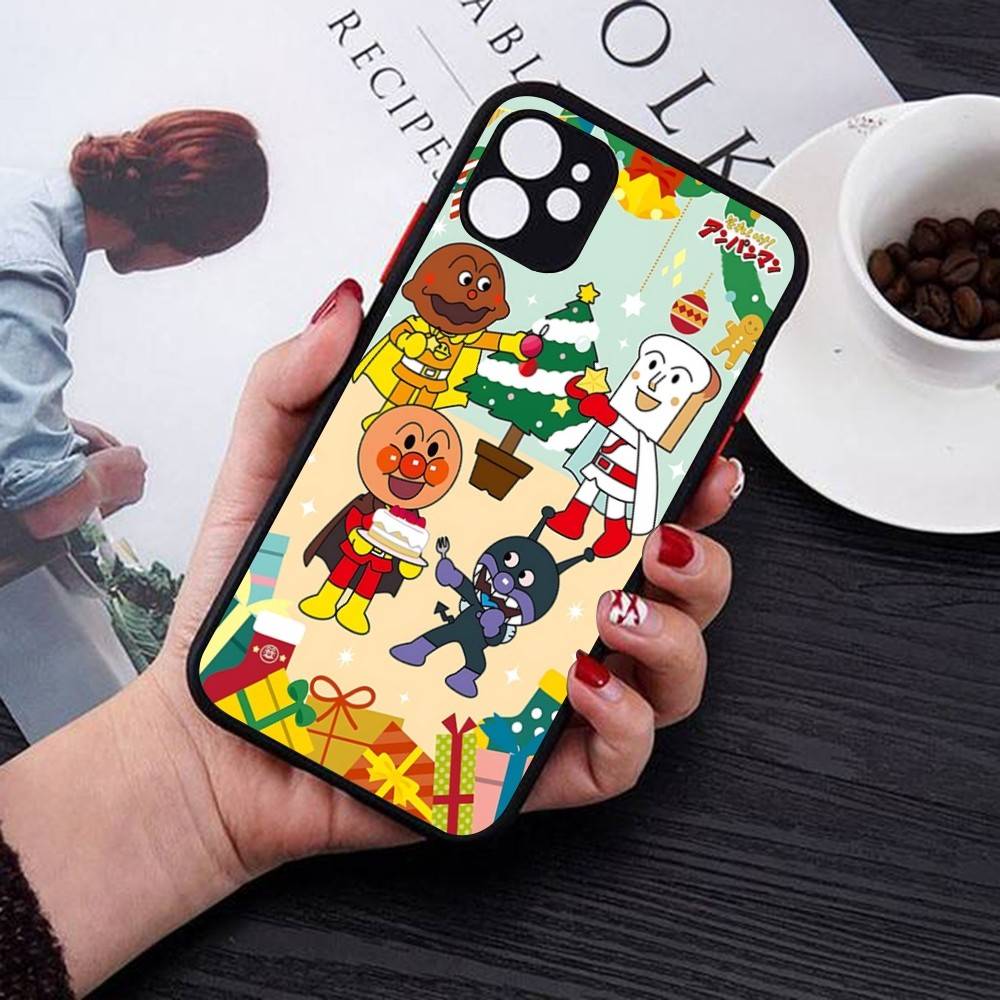 Cartoon Cute Fashion A-anpanmanes Matte Transparent Phone Cover For IPhone Case 16 15 14 13 12 11 Pro Max X XS Max Plus