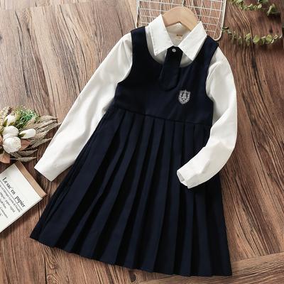 Conjuntos para Bebés Niñas Trajes Uniforme Escolar Disfraces para Niños Ropa de Estilo Preppy para Adolescentes Atuendos 6 8 9 10 12 14 Años