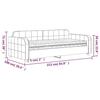VidaXL Daybed with Mattress Black 90x190 Cm Velvet 3196920