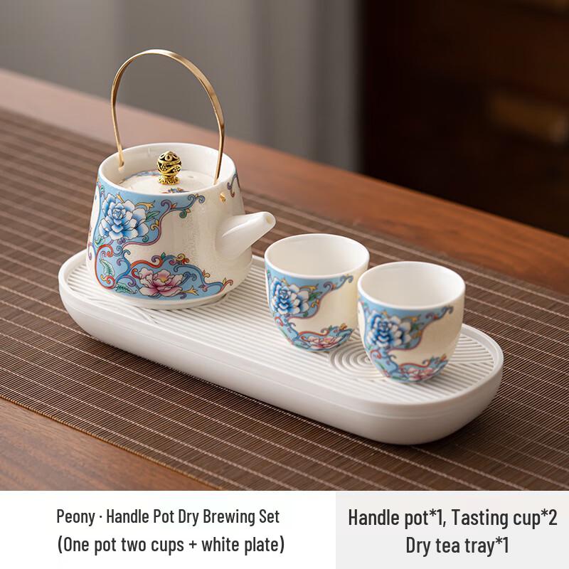 Handmade Cloisonné Enamel Ceramic Tea Set