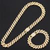 Prong 16mm Cuban Chain Micro Pave Cubic Zircon Mixed Luxury Bling Bling Full Iced Out Charms Hiphop Jewelry