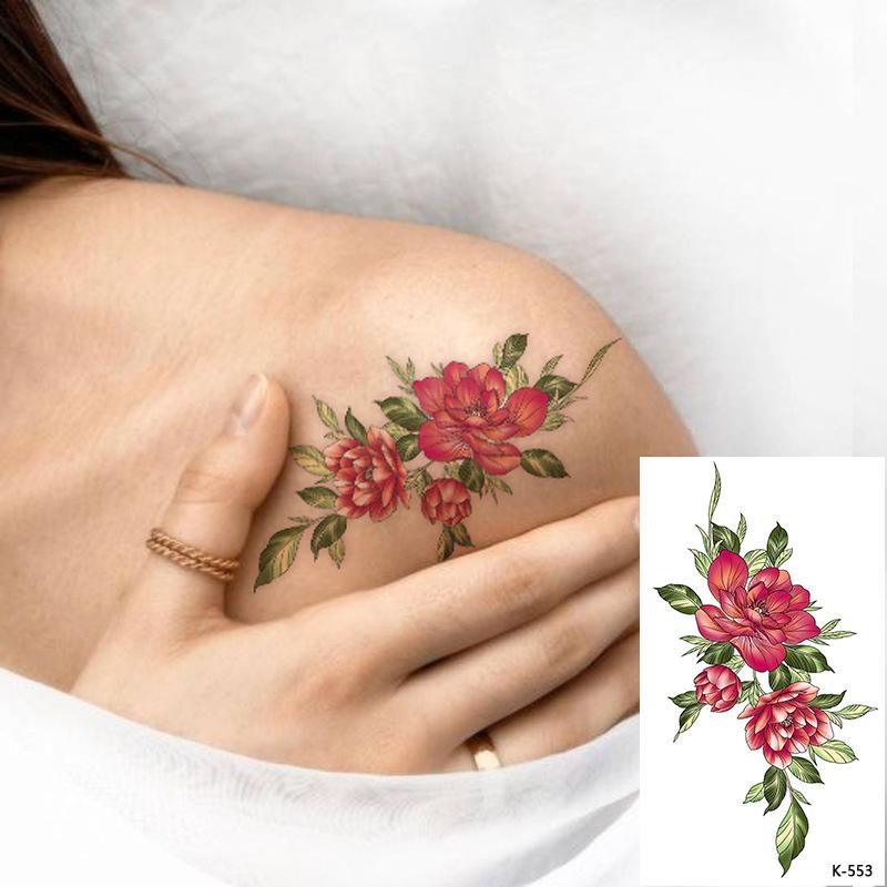 Small Fresh Tattoo Sticker, English, Alphabet Flower Butterfly Sketch Line, Waterproof Tattoo Sticker Tattoo