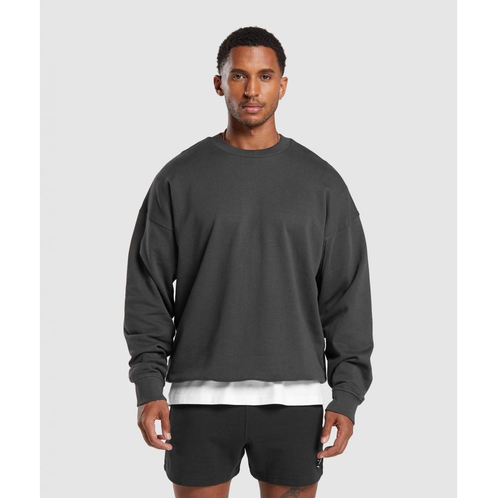 

GYMSHARK Rest Day Essential Crew Оникс Серый A6A2L GBCY XS