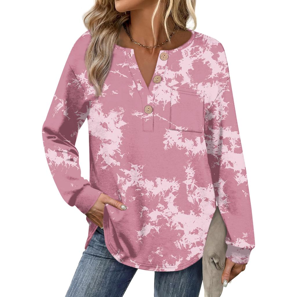Women's Retro Printed Fashionable Long-sleeved Top
