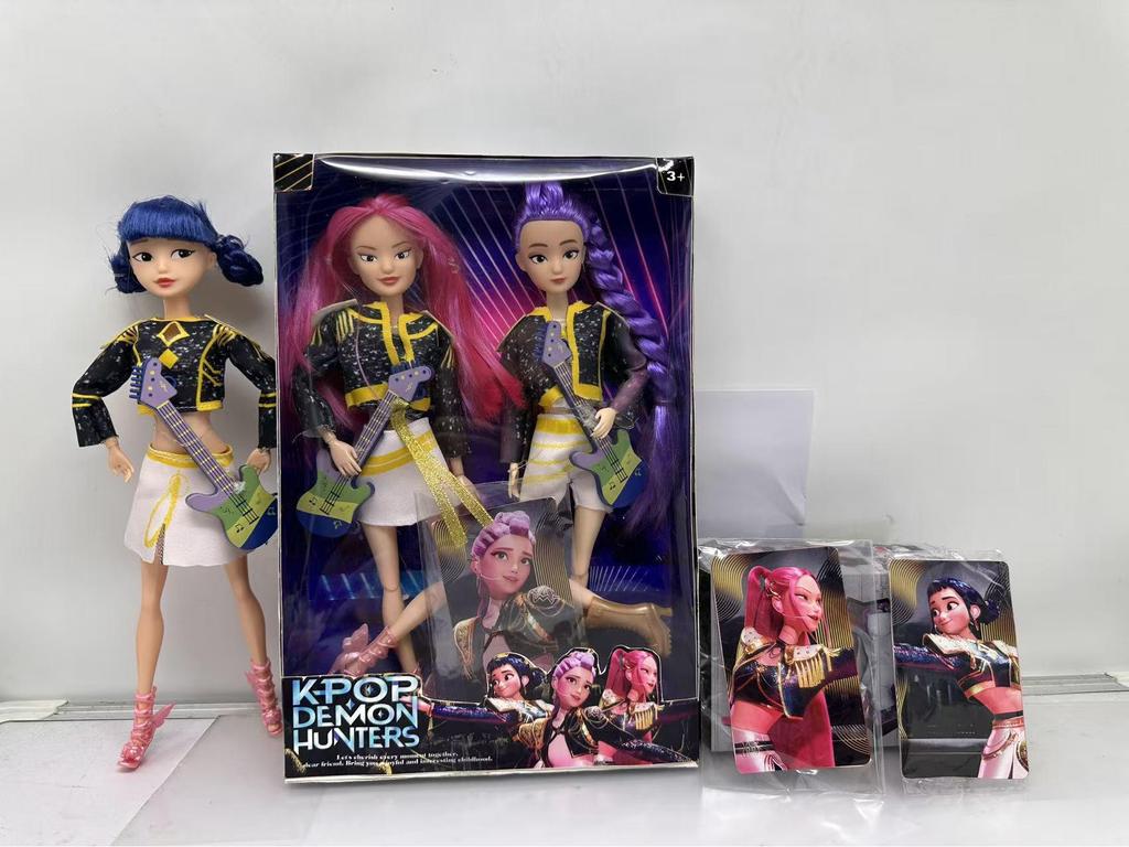 KPOP Demon Hunter Girl & Boy Group Animated Dolls with Theme Song & Colorful Lights
