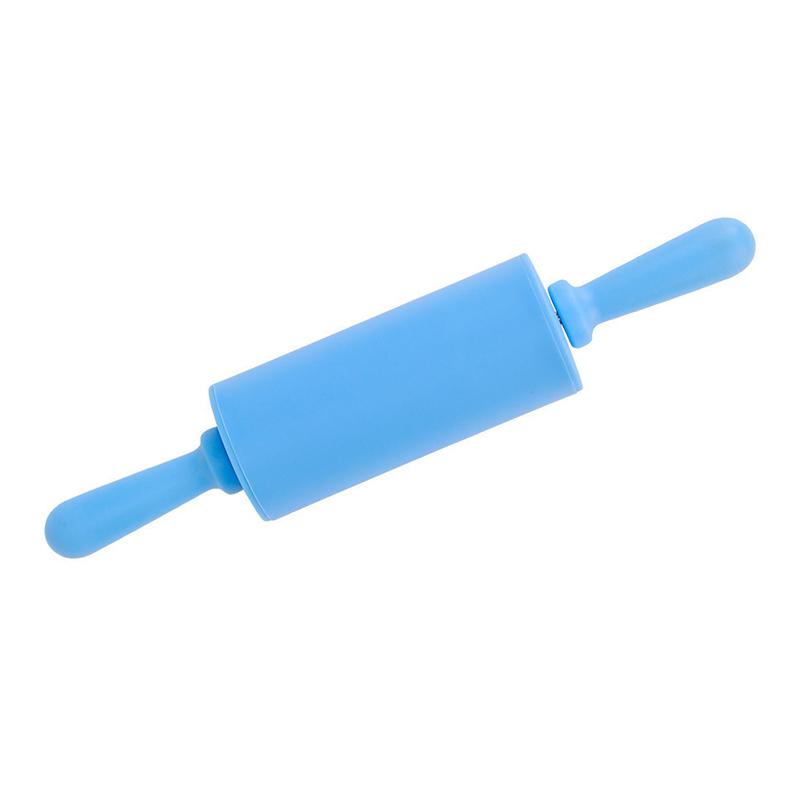 Silicone Non-Stick Fondant Rolling Pin For Kids Fondant Cake Dough Roller Decorating Cake Roller Crafts Baking Cooking Tool