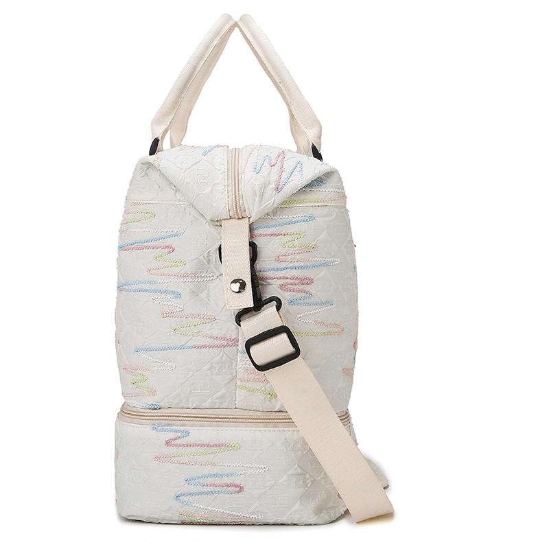 Reisetasche, Aufbewahrungstasche mit großer Kapazität, getrennt für Trocken- und Nasslagerung, Schwimm- und Sporttasche mit getrennten Schuhtaschen