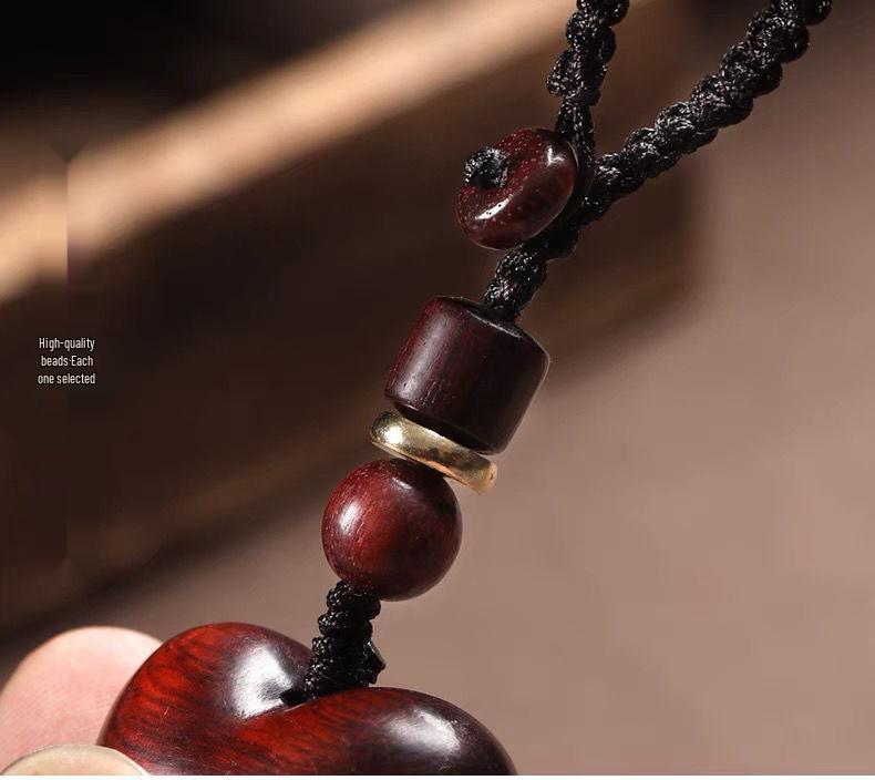Rosewood Heart Keychain & Phone Charm for Men and Women