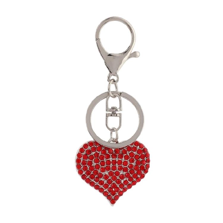 Stilvoller Herz-Schlüsselanhänger Strass-besetzter Anhänger Korrosionsbeständiger Schlüsselanhänger für Schlüssel oder Taschen-Dekoration