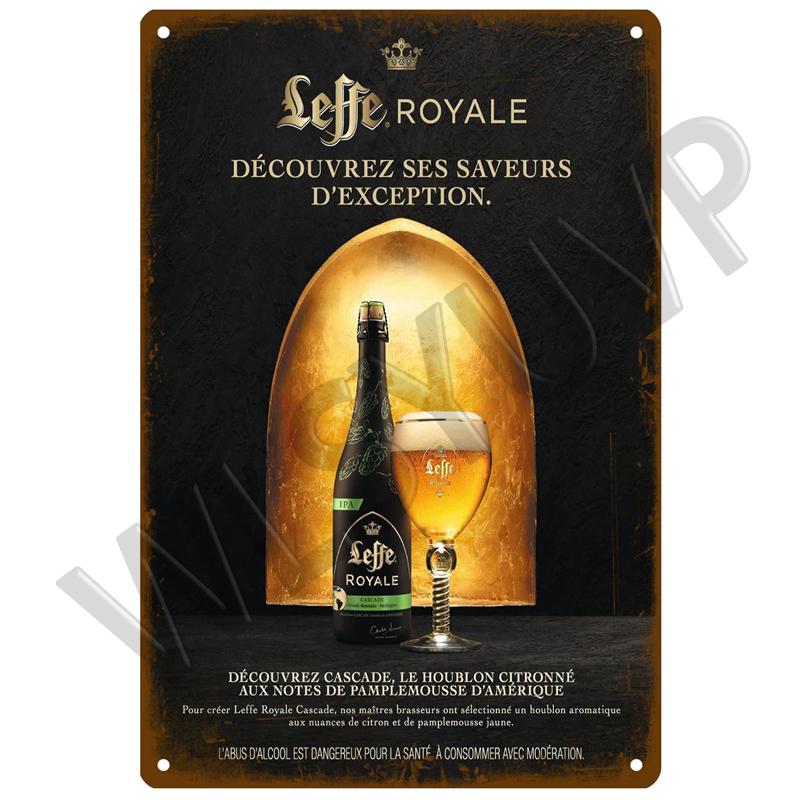 Leffe Retro Metal Sign Tin Sign Whisky Belgium Beer Plaque Metal Wall Decor Vintage Decor Poster Plates Man Cave Shabby Chic