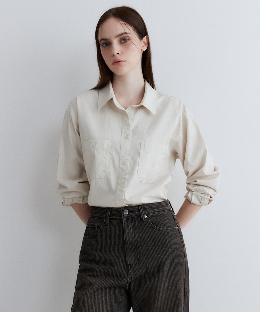 SUARE WOMEN Cotton Washed Pocket Shirt - 4 Colors