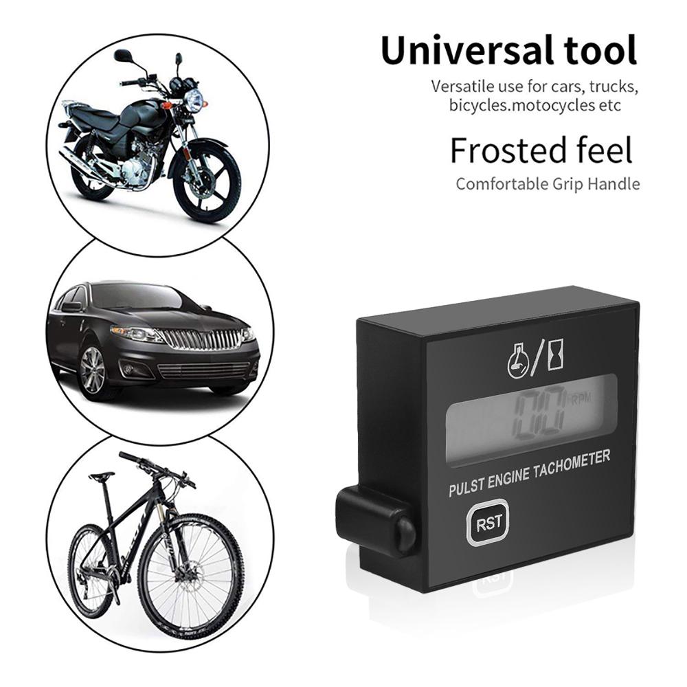 Digital Engine Tach Hour Meter Tachometer Gauge Inductive Waterproof For Chain Saw Mower 2/4 Stroke Gasoline Motorcycle Marine