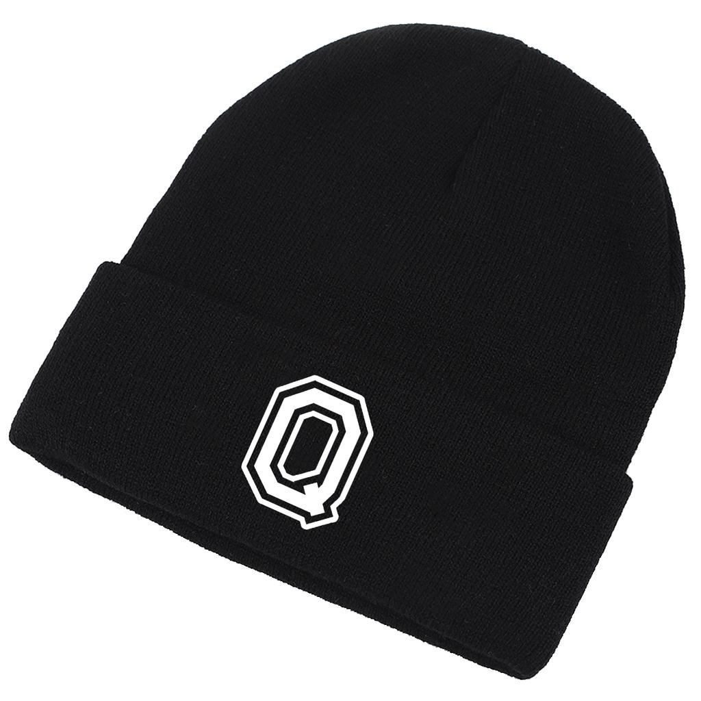 Alphabet Letters A-Z Print Winter Hats Unisex Cap Beanie Lightweight Solid Color Knitted Hat Beanie Perfect For Daily Wear