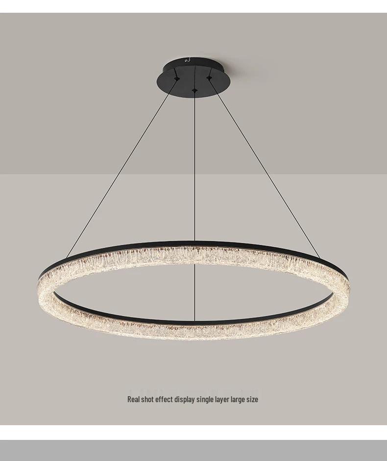 Light Luxury Italian Modern Chandelier - Grand Round Ring Nordic Lighting Fixture for Living Room or Hall