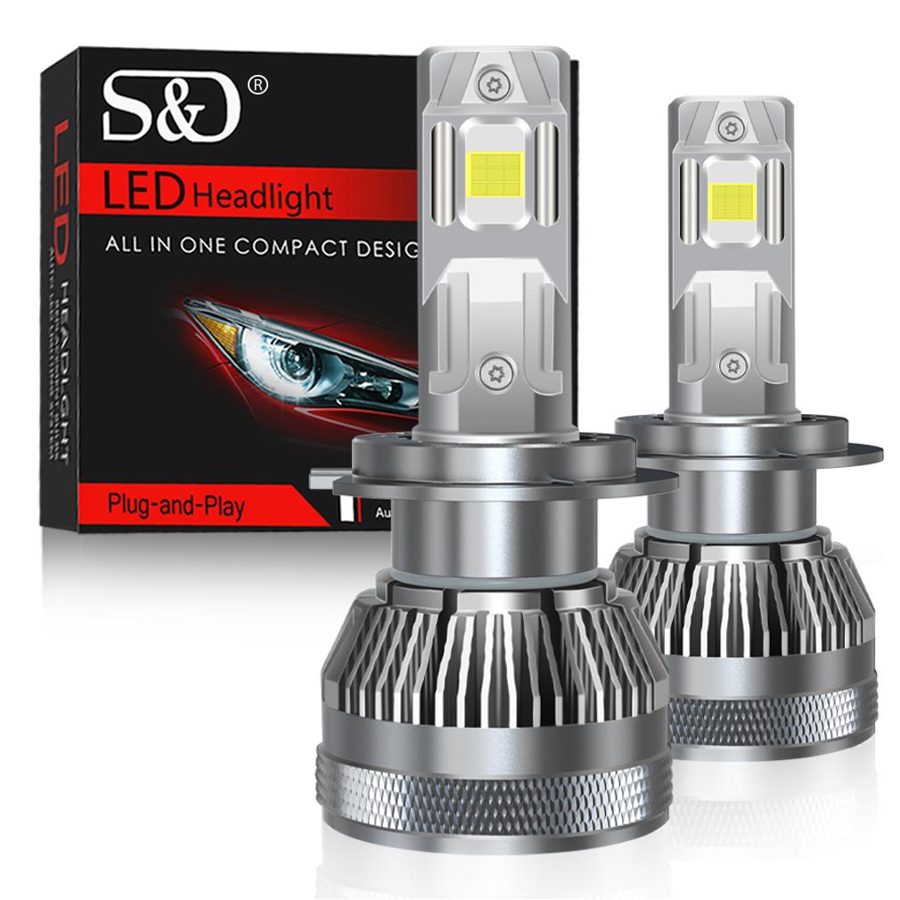 

2 шт. Светодиодные лампы для фар H7 35000 лм 90 Вт H1 H4 H11 H8 9005 HB3 9006 HB4 Светодиодные фары Ближний/дальний свет 6000K 18-ядерные светодиоды CSP 3570 Автомобильная фара H7