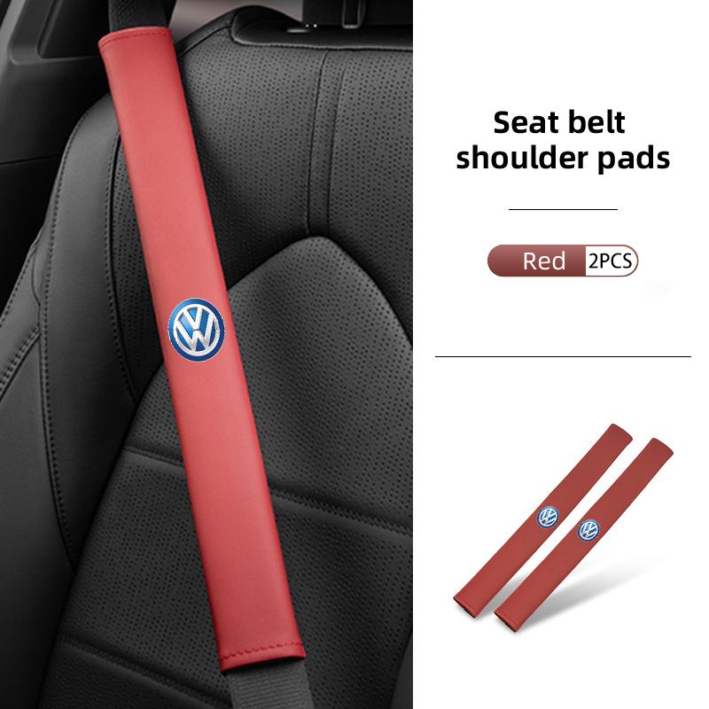 BIG1 For Volkswagen VW Leather Car Safety Belt Shoulder Cushion Extended Length Anti-Wear Golf 4 5 6 7 Polo Jetta Sagitar Magotan