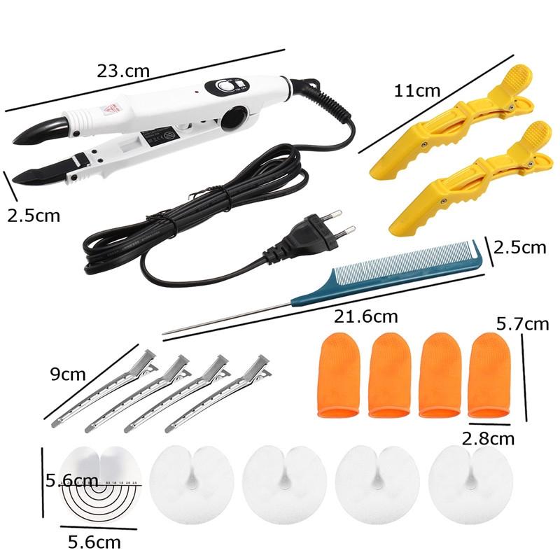 250V 25W Heat Iron Wand Professional Variable Constant Heat FLAT PLATE Fusions Hair Extension Keratin Bonding Salon Tool