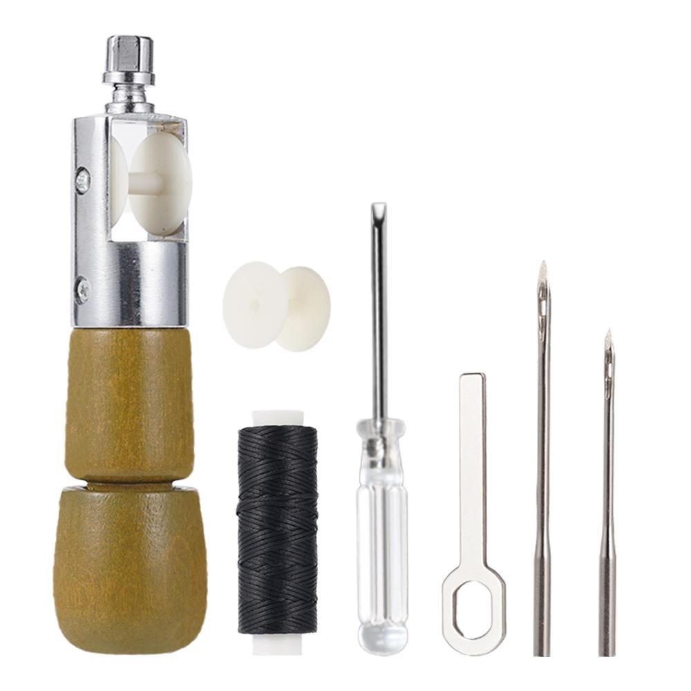 

Leather Hand Sewing Machine Professional Stitching Punch Tool Kit for Leatherwork Shoemaking Canvas Repair DIY Craft Tools A Set