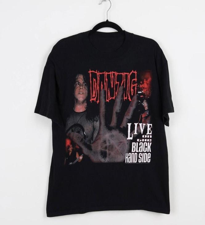 Vintage Men s T-shirt Black Vintage Y2K Danzig Live On the Black S-5XL Unisex T-Shirt S
