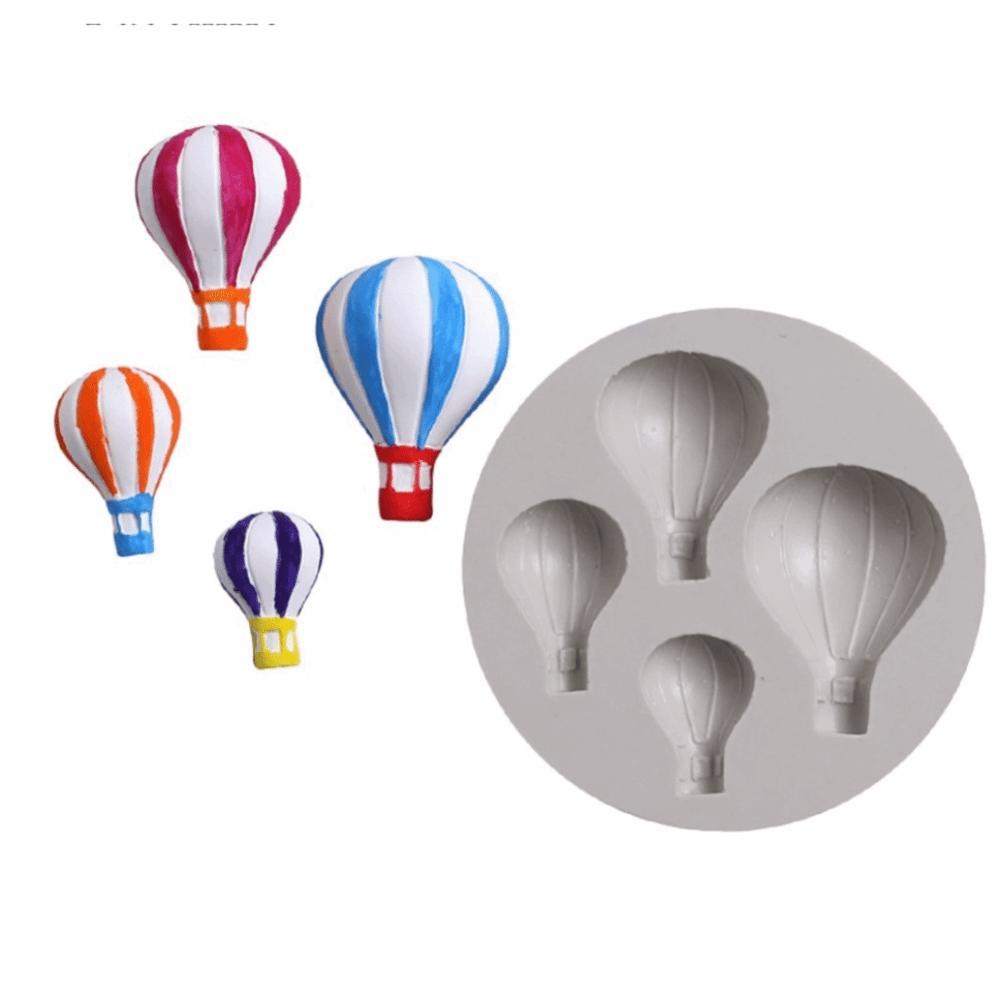 3PCS Silicone Hot Air Balloon Mold Multi-Cavity Chocolate Candy Mold Resin Fondant Polymer Clay