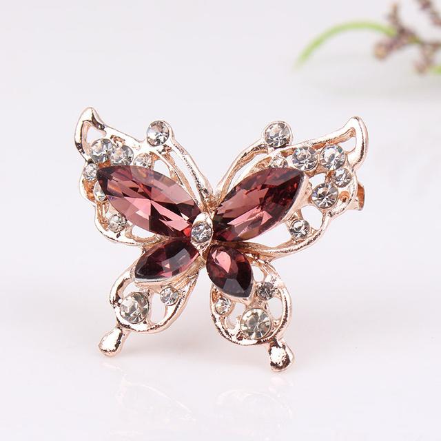 thumbnail image 2 of Flower Crystal Rhinestone Brooch Corsage Ladies Clothing Collar Pin... 2 of 14