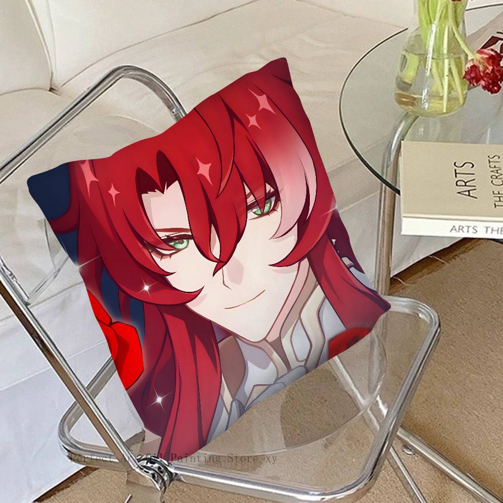 1pc Game Anime Honkai Star Rail Argenti Pillow Case Fashion Square Pillowcase Bedroom Sofa Room Ins Decoration Leisure