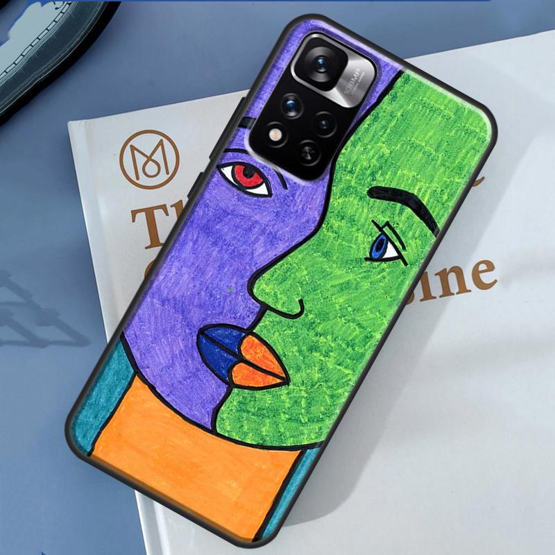 Picasso Abstract Art Painting Case For Xiaomi Redmi Note 14 13 11 9 10 12 Pro 9S 10S 11S 12S Redmi 10C 12C 13C 14C Cover