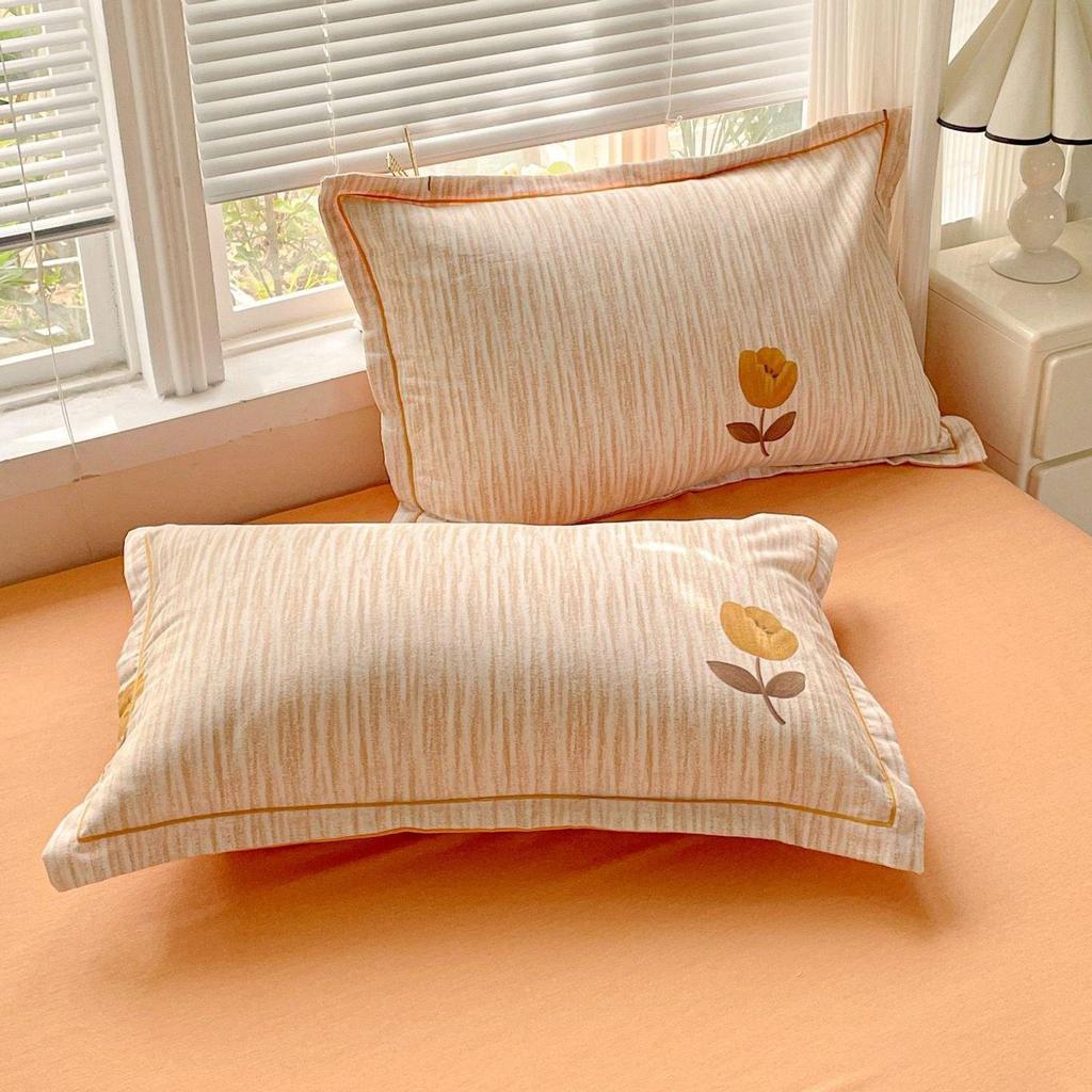 Soft Skin-Friendly Brushed Cotton Envelope Pillowcase, 48x74cm - Available In Single or Double Size