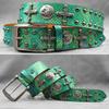 Original Punk Belt Men Women Skull Rivet Snake PU Leather Needle Buckle 105-125cm