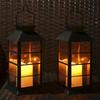 Tomshine Vintage Solar Powered Lantern Lights Flickering Flame Candle LED Lamp Outdoor Hanging Decorative Lighting for Garden Patio Courtya