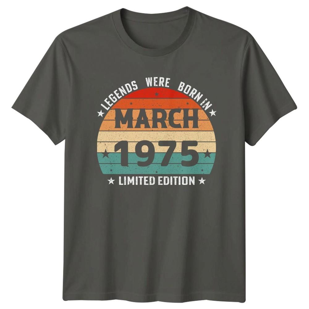 Legends Were Born Unisexs TShirt March Vintage 49th Birthday Gift For Him