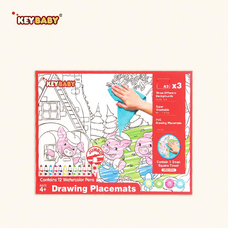 Keybaby Sihirli Su Çizim Kitabı: Çocuklar İçin Anında Ortaya Çıkan Renk Değiştiren Eğitici Kitap