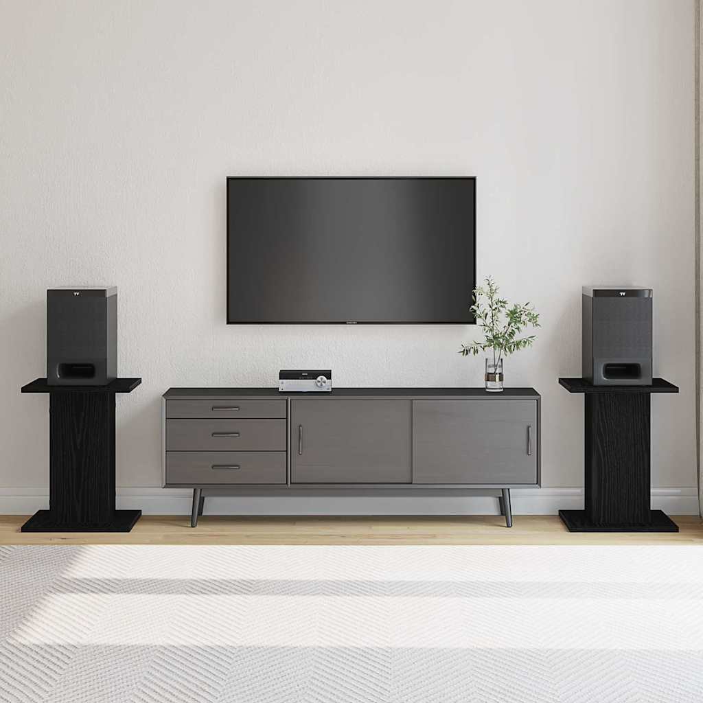 Speaker Stands 2 pcs Black Oak Effect 30 x 30 x 40 cm