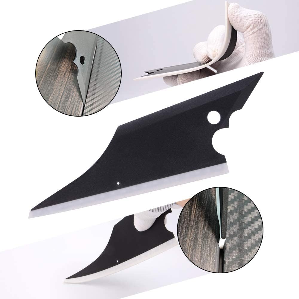 YAZZT Car Wrap Film Sheet Application Tool Car Film Squeegee Spatula Felt Spatula Rubber Gap Stick Mini and Craft Cutter 10-Piece Set Set,