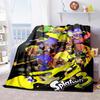 Gra 3D, Splatoon, Modny Uroczy Kreskówkowy Miękki Pluszowy Koc, Koc Flanelowy Pokój Gracza Łóżko Sofa Koc na Drzemkę grinch