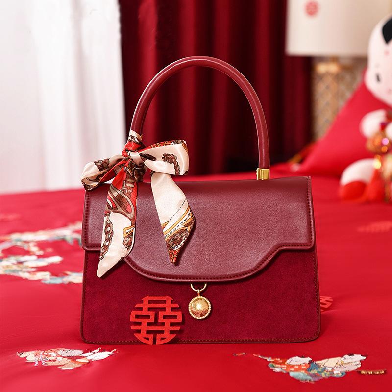 

Свадьба высокого класса, Свадебная сумка красного цвета для невесты, Сумка кроссбоди на одно плечо для женщины среднего возраста, Нишевый бренд