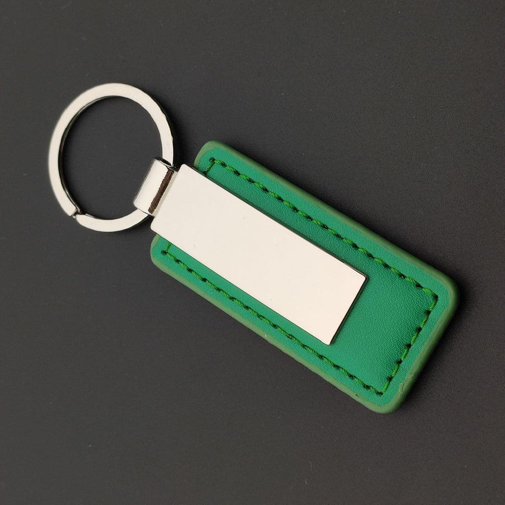 Metal Tokalı Erkek Dikdörtgen Deri Anahtarlık - Araba Hediyesi Anahtarlık