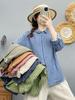 Women's Vertical Stripe Long-Sleeve Cotton Shirt - Spring & Autumn Slim Fit