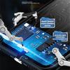 Sound-Activated LED Mech Armor Phone Case – Luminous Glass Cover for IPhone Samsung